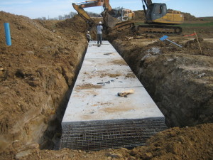 Box culvert installed at Steeplechase South, Hickory Creek, TX