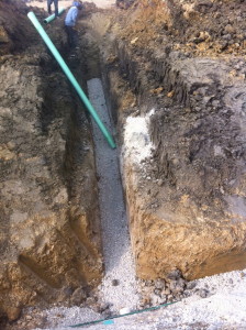 Sewer service for a residential lot